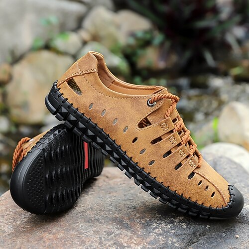 

Men's Sandals Fisherman Sandals Comfort Sandals Casual Beach Daily Beach Water Shoes Suede Black Gray Brown Summer