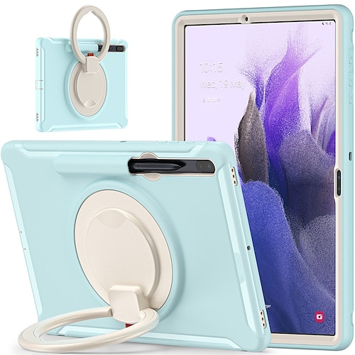 

Tableta Carcasa Funda Para Samsung Galaxy Tab S7 Plus FE 2022 2021 2020 Impermeable Portátil con Soporte Color sólido TPU