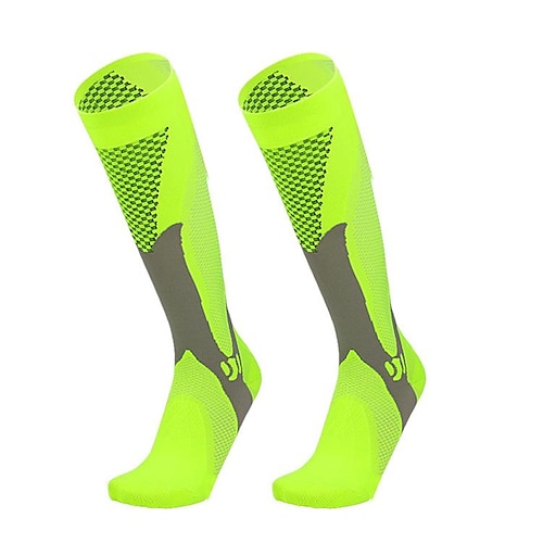 

Men's Women's Compression Socks Hiking Socks Winter Summer Outdoor Breathable Soft Comfortable Socks Green Blue Pink for Fishing Climbing Beach / Lightweight