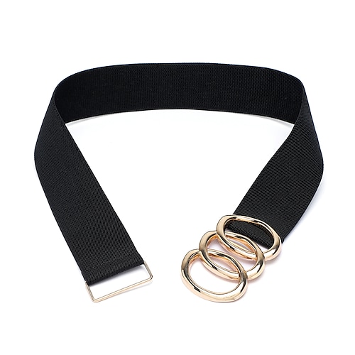 

Women's Corset Belt Polyester Metal Bucke Geometric Vintage Retro Party Black