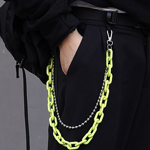 

Men's Women's Pants Chain Wallet Chain Pocket Chain Plastic Buckle Free Chain Casual Classic Party Daily Green