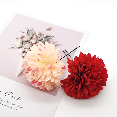 

Artificial Flower Ball Chrysanthemum Hairpin Ancient Style Small Fresh Hair Accessories Ancient Costume Event Gifts Performances Hanfu Headwear