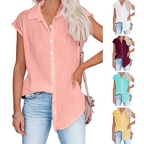 

Women's Hiking Shirt / Button Down Shirts Top Outdoor Breathable Quick Dry Lightweight Sweat wicking Summer Blue White Black Fishing Climbing Beach
