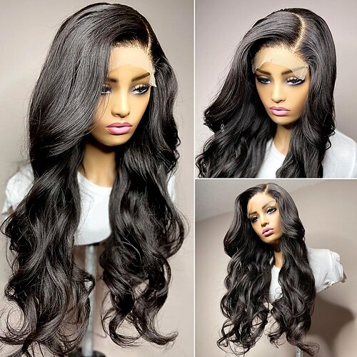 

Synthetic Loose Wave Lace Front Wigs for Women Heat Resistant Fiber Black Hair Daily Wigs Natural Hairline