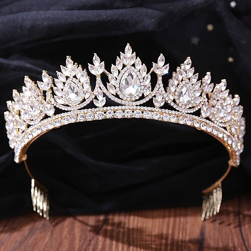 

Crown Tiaras Headbands Headpiece Rhinestone Alloy Wedding Party / Evening Retro With Crystal / Rhinestone Headpiece Headwear