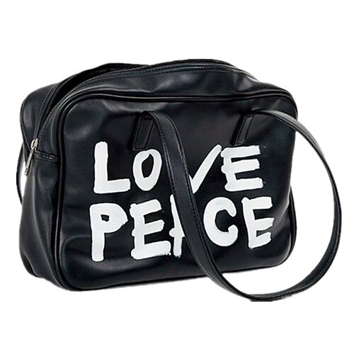 

foreign trade 2021 new trendy love peace personality casual graffiti shoulder bag large-capacity underarm bag female summer