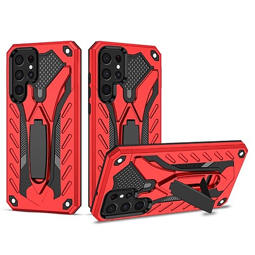 

Phone Case For Samsung Galaxy Back Cover S22 Ultra Plus S21 FE S20 A72 A52 A42 Note 10 Note 10 Plus A21s Note 20 Galaxy A22 5G Galaxy A22 4G Galaxy Note9 with Stand Shockproof anti-drop Solid Colored