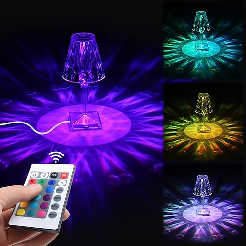 

lampes de table rgb led diammable veilleuses télécommande usb maison moderne lecture lampes de bureau pour chambre salon