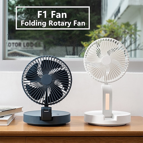 

F1 Folding rotary fan Portable Quiet Operation 4000mAh Battery Strong Airflow USB Charging Fan