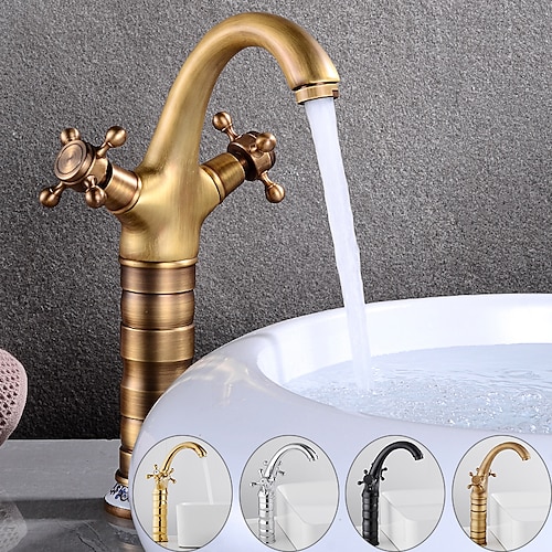 

Bathroom Sink Faucet - Classic Electroplated / Painted Finishes Centerset Two Handles One HoleBath Taps