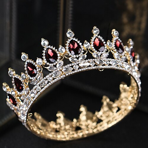 

Crown Tiaras Smykker Hår tilbehør Akryl Legering Bryllup Fest / aften Klassisk Stil Bryllup Med Metal Krystal / Rhinsten Medaljon Hovedbeklædning