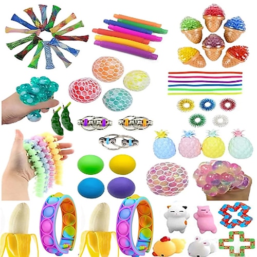 

20pcs Sensory Fidget Toys Set Bundle-DNA Marble and Mesh Stress Relief Balls with Fidget Hand Toys for Boy Girl Adults Calming Toys for ADHD Autism Anxiety Relief
