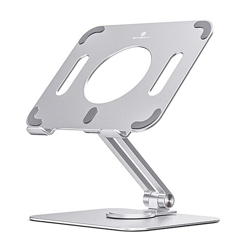 

Laptop Stand for Desk Adjustable Laptop Stand Metal Silicone Portable Foldable All-In-1 Laptop Holder Compatible with Kindle Fire iPad Pro MacBook Air Pro 9 to 15.6 inch 17 inch