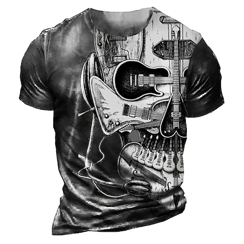 

Men's T shirt Tee Graphic Skull Crew Neck Black 3D Print Outdoor Casual Short Sleeve Print Clothing Apparel Vintage Fashion Classic Comfortable / Summer / Summer