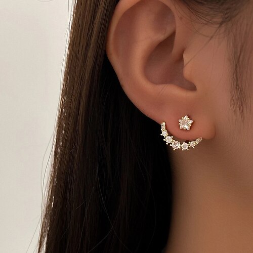 

Women's Stud Earrings Classic Star Personalized Stylish Artistic Simple Modern Earrings Jewelry Gold For Party Wedding Halloween Gift Engagement 1 Pair