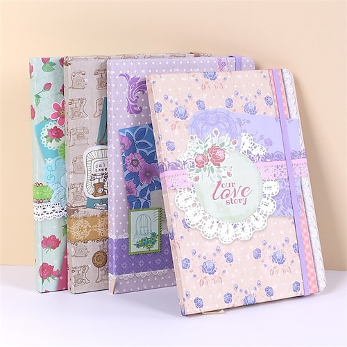 

4 pcs Gefüttert Bindemittel Notizbuch Regiert Gefüttert A7 2.9×4.1 Zoll Ästhetisch Papier gebundene Ausgabe Tragbar 160 Seiten Notizbuch für B¨¹ro Geschft Schüler