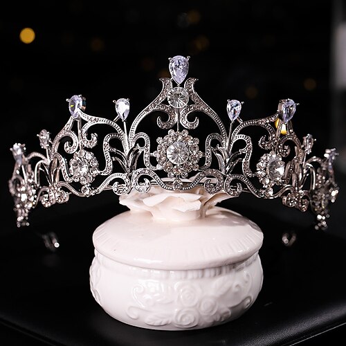 

Crown Tiaras Headbands Headpiece Rhinestone Alloy Wedding Party / Evening Retro With Crystal / Rhinestone Headpiece Headwear