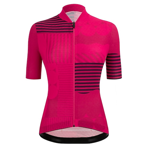 

21Grams Mujer Maillot de Ciclismo Manga Corta Bicicleta Camiseta con 3 bolsillos traseros MTB Bicicleta Montaña Ciclismo Carretera Transpirable Secado rápido Dispersor de humedad Bandas Reflectantes