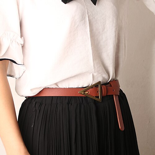 

Women's Belt PU Black Brown Navy Blue Coffee Waist Belt Daily Work Pure Color / Spring / Summer / Fall / Winter / Alloy