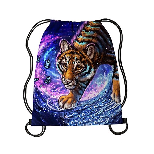 

Unisex 3D Oxfordtøj udendørs Rejse Tryk Letvægt Tiger 3D-udskrivning Sort