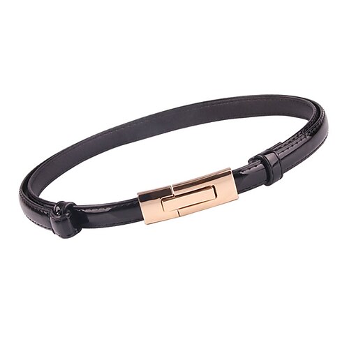

Women's Unisex PU Buckle Belt PU Leather Magnetic Buckle Plain Casual Classic Party Daily Black Red Brown