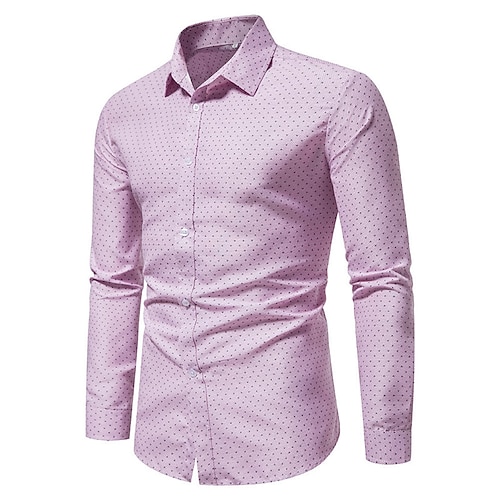 

Men's Dress Shirt Regular Fit Long Sleeve Turndown Graphic Cotton Blend White Black Blue 2022