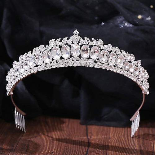 

Crown Tiaras Alloy Wedding Party / Evening Vintage Inspired With Sparkling Glitter Headpiece Headwear