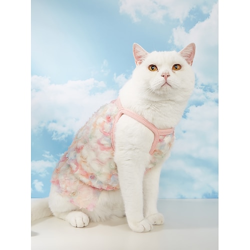 

Dog Cat Dress Flower / Floral Cute Dog Clothes Puppy Clothes Dog Outfits Soft Pink Costume for Girl and Boy Dog Polyster XL