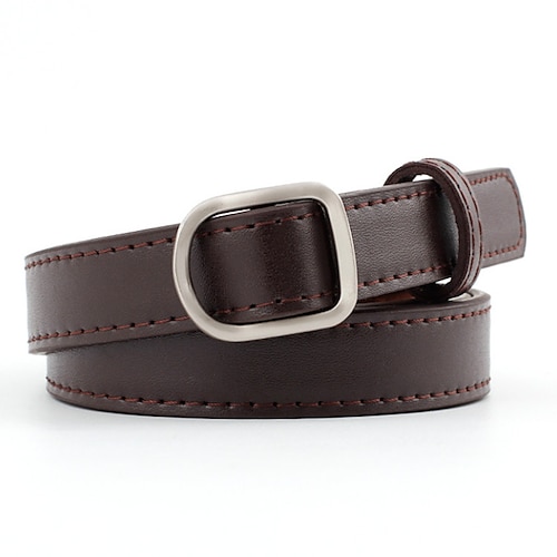 

Women's Unisex PU Buckle Belt PU Leather Sliding Buckle Plain Casual Classic Party Daily White Black Red Brown