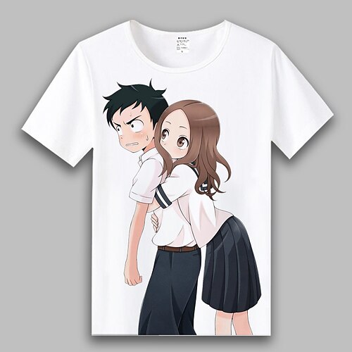 

Drillende mester Takagi-san Takagi Nishikata T-shirt Anime Tegneserie Anime 3D Harajuku Grafisk T恤衫 Til Herre Dame Unisex Voksne 3D-udskrivning 100% Polyester