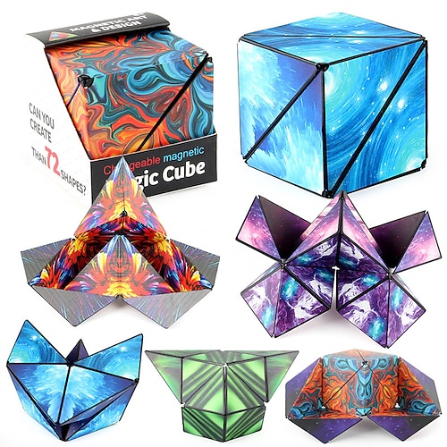

Finger Toy 3D Puzzle Sensory Fidget Toy Stress Reliever 1 pcs Portable Gift Cute Durable For Teen Adults' Men Boys and Girls Christmas Gifts Party Work OutdoorChanged a cube
