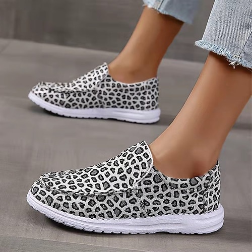 

Mujer Slip-Ons Diario Verano Tacón Cuña Dedo redondo Casual Zapatos de Paseo Tela Mocasín Negro