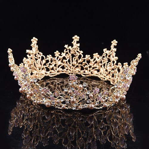 

Crown Tiaras Alloy Wedding Simple With Metal Headpiece Headwear