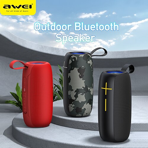 

Awei Y370 Original Bluetooth Speaker Music Super Power Bass 20W IPX5 Outdoor HiFi 3D Sound Bar With Led For PC