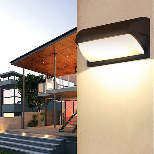 

Modern Outdoor Wall Light LED Waterproof Automatic Sensor Light Courtyard Outdoor Shops / Cafes Acrylic Wall Lights 220-240V 10 W