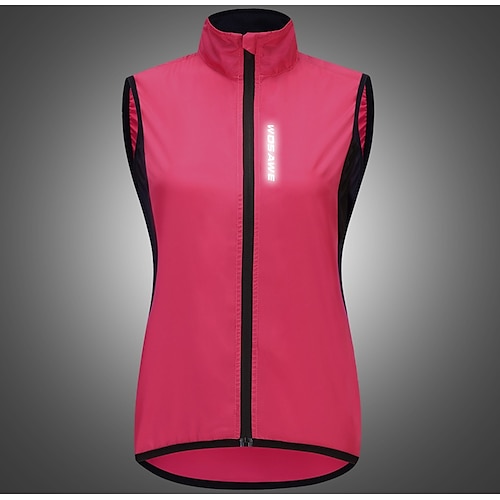 

WOSAWE Women's Reflective Jacket Summer Outdoor Solid Color Waterproof Sun Protection Windproof Ultra Light (UL) Jacket Top Fishing Climbing Running Rose Red / Quick Dry / Lightweight