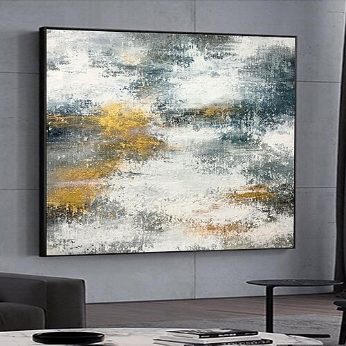 

Handmade Oil Painting CanvasWall Art Decoration Abstract Knife Painting Landscape Snow Scene for Home Decor Rolled Frameless Unstretched Painting