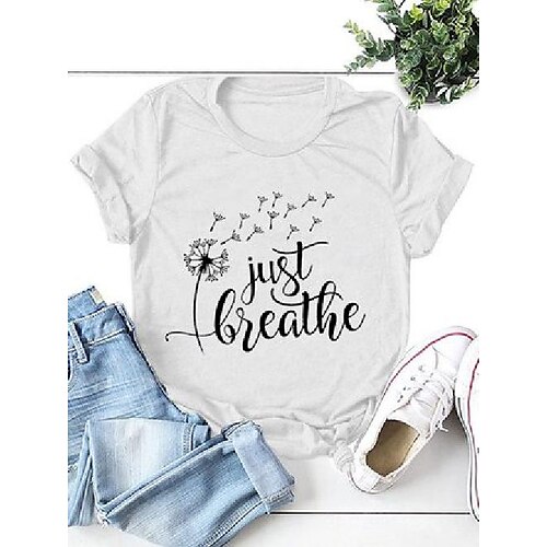 

Just Breathe Casual Cotton-Blend Woman Tee