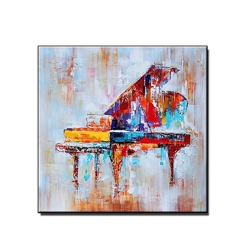

Oil Painting 100% Handmade Hand Painted Wall Art On Canvas Square Abstract Piano Still Life Classic Modern Home Decoration Decor Rolled Canvas No Frame Unstretched