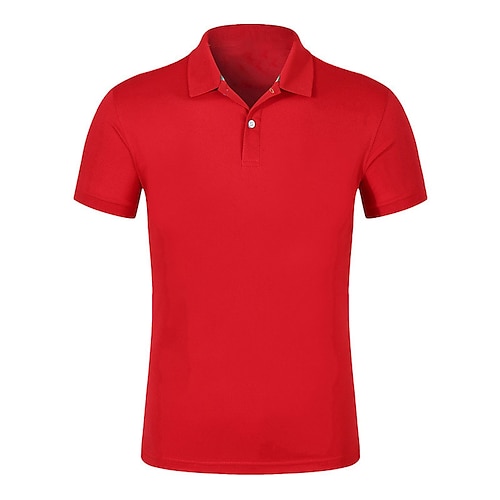 

Herre POLO Trøje Golftrøje udendørs Afslappet Polo krave Klassisk Kortærmet Klassisk Ensfarvet Knap foran Knap ned Sommer Regulær Havblå Sort Hvid Gul Rød Blå POLO Trøje