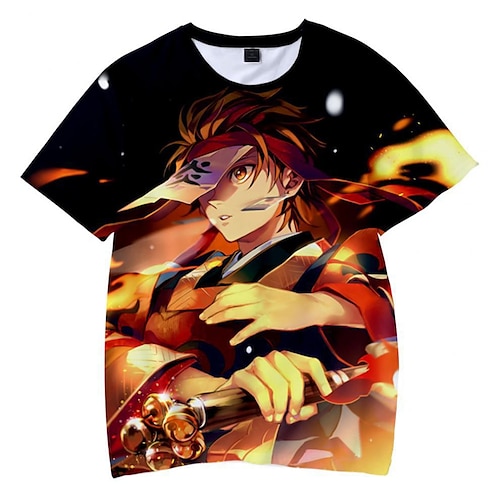 

Demon Slayer: Kimetsu no Yaiba muichiro tokito T-Shirt Dibujos Manga Anime Harajuku Gráfico Kawaii Camiseta Para Hombre Mujer Unisexo Adulto Impresión 3D 100% Poliéster