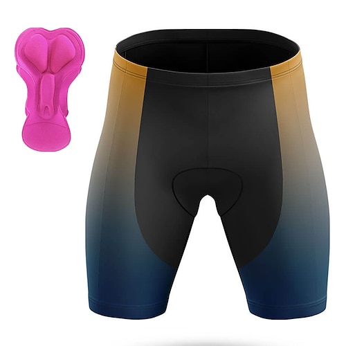 

21Grams Women's Bike Shorts Cycling Shorts Bike Padded Shorts / Chamois Bottoms Mountain Bike MTB Road Bike Cycling Sports Gradient 3D Pad Cycling Breathable Quick Dry Yellow Polyester Spandex