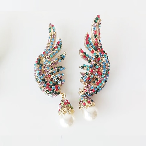 

Women's Drop Earrings Long Tree of Life Earrings Jewelry Black / Silver / Gold For Party Wedding 2pcs