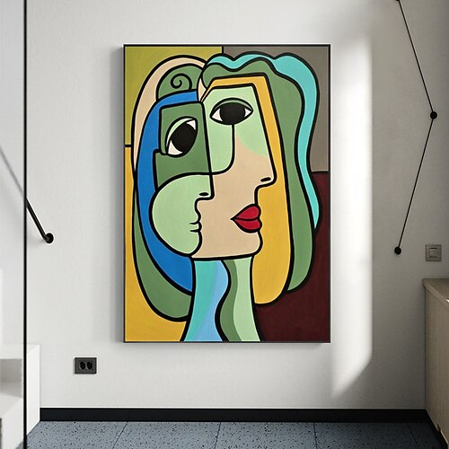 

Oil Painting Hand Painted Vertical Abstract People Classic Modern Rolled Canvas (No Frame)