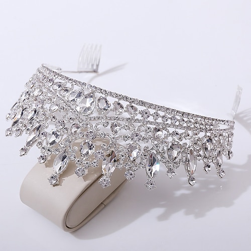 

Crown Tiaras Alloy Wedding Party / Evening Bridal With Sparkling Glitter Headpiece Headwear