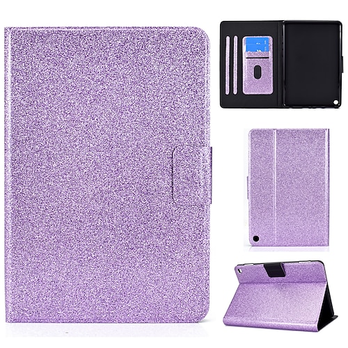 

Tablet Case Cover For Amazon Kindle Fire HD 10 / Plus 2021 Fire HD 8 / Plus 2020 Fire HD 10 2019/2017 Fire HD 8 (2017) Fire 7 (2017) Portable Magnetic Dustproof Solid Colored Glitter Shine PU Leather