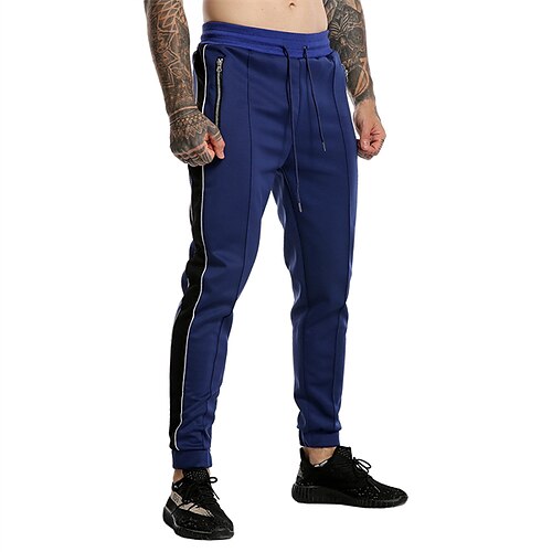 

Men's Casual Chinos Pants Casual Micro-elastic Solid Color Mid Waist Black Grey Navy Blue M L XL 2XL