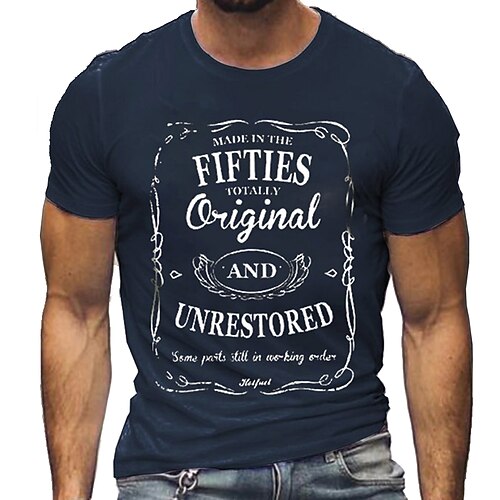 

Men's Unisex T shirt Tee Letter Graphic Prints Crew Neck Green Blue Brown Gray Black 3D Print Outdoor Street Short Sleeve Print Clothing Apparel Basic Sports Fashion Designer / Summer / Summer