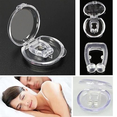 

1ps Silicone Magnet Nose Clip Stop Snoring Anti Snore Clip Device Sleeping Aid Apnea Guard Night Device with Case