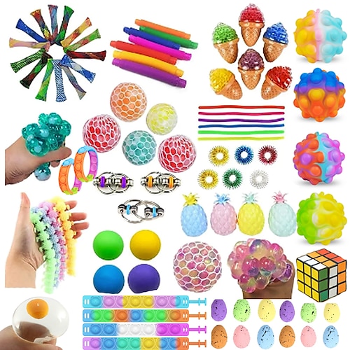 

jouets à doigts jouets à presser/jouets sensoriels soulagement de la pression doux géant mignon flexible durable non toxique lent soulagement du stress jouets cadeau ensemble de 50 pièces vendu